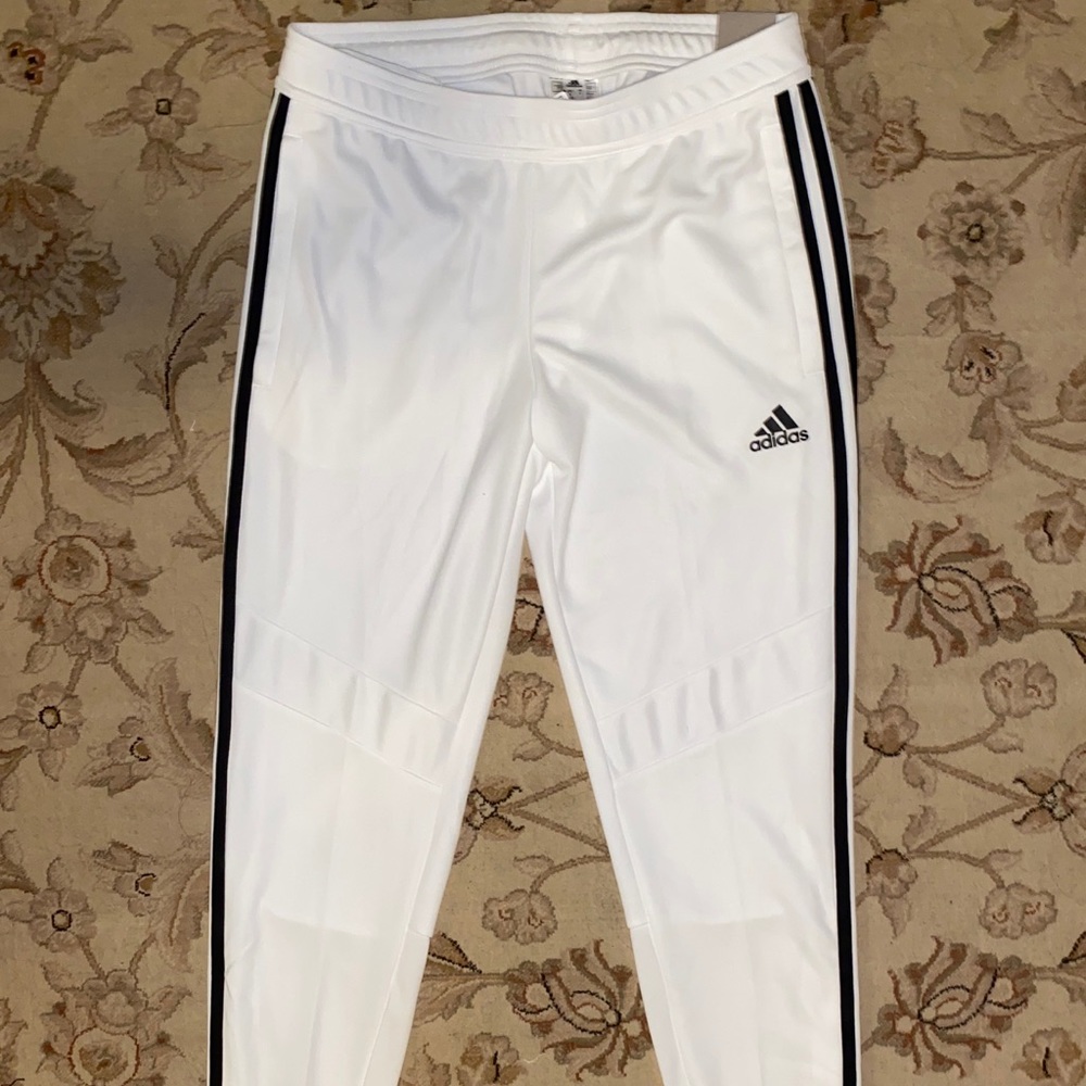 Adidas White Jogger Pants size Small